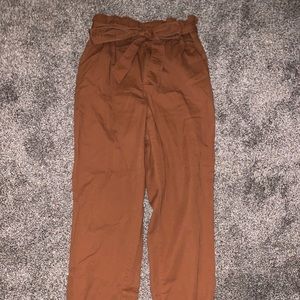 Brown paper bag pants